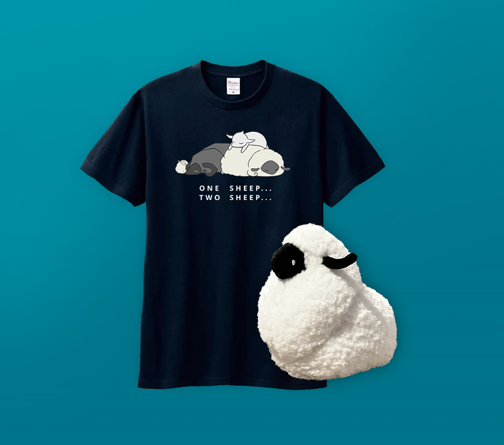 ぬいぐるみとTシャツセット(よひつじたちの眠り)