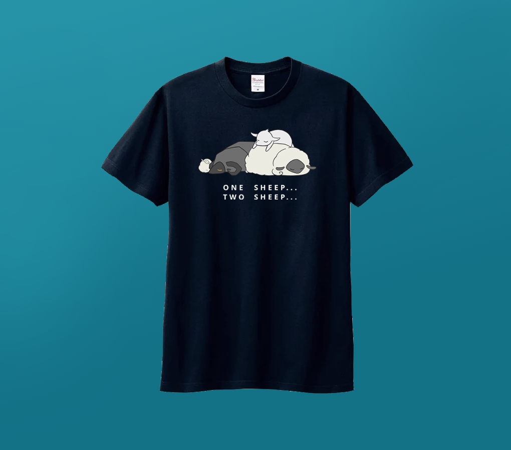 よひつじの部屋着Tシャツ(よひつじたちの眠り)